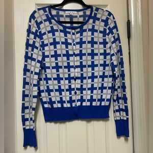 Blue,White and Gray Women's Sweater